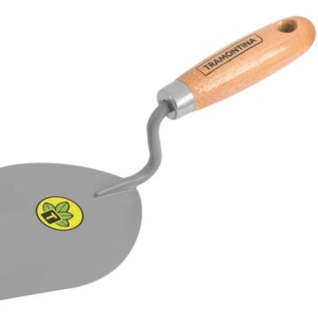 COLHER DE PEDREIRO METÁLICA REDONDA DE 10" CABO DE MADEIRA - 77358105 TRAMONTINA COLHER DE PEDREIRO METÁLICA REDONDA DE 10" CABO DE MADEIRA - 77358105 TRAMONTINA
