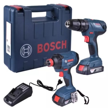 COMBO FURADEIRA E PARAFUSADEIRA 18V GSB 180-LI + CHAVE DE IMPACTO 1/2 18V GDX 180-LI - BOSCH COMBO FURADEIRA E PARAFUSADEIRA 18V GSB 180-LI + CHAVE DE IMPACTO 1/2 18V GDX 180-LI - BOSCH