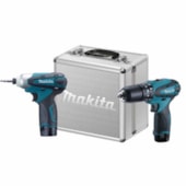 Combo Furadeira e Parafusadeira A Bateria 12v Makita + Kit de Acessórios Voltagem:BIVOLT