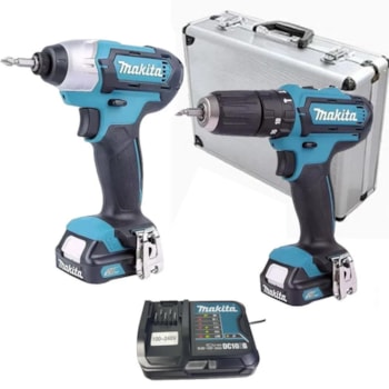 COMBO PARAFUSADEIRA DE IMPACTO E FURADEIRA - CLX224SAX 12V MAKITA Voltagem:BIVOLT