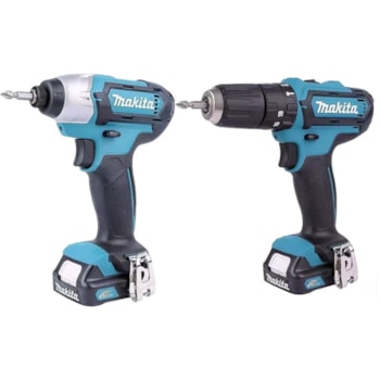 COMBO PARAFUSADEIRA DE IMPACTO E FURADEIRA - CLX224SAX 12V MAKITA Voltagem:BIVOLT