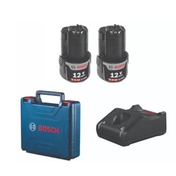 COMBO PARAFUSADEIRA GSB 120-LI + CHAVE IMPACTO GDR 120-LI + KIT - 06019G81E3 BOSCH