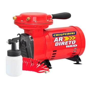 COMPRESSOR AR DIRETO 1/3CV RED + PISTOLA - CHIAPERINI