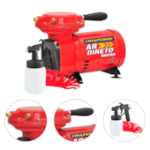 COMPRESSOR AR DIRETO 1/3CV RED + PISTOLA - CHIAPERINI
