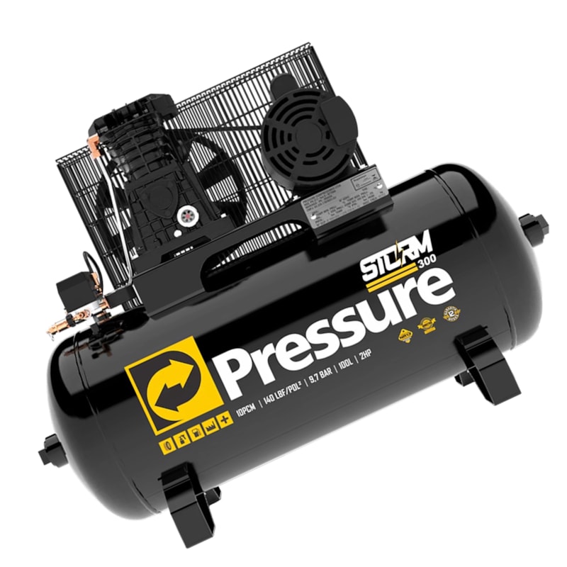 COMPRESSOR AR STORM 300 10PCM 100L MONO - 8975703011 PRESSURE - HBR Flex