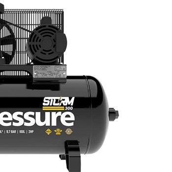 CHIARELI - Compressor Ar Pressure STORM 300 10 PCM 140psi 100 litros 2Hp  Monofasico