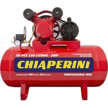 COMPRESSOR DE AR 10 PES 110L 2CV 140PSI RED RCH 10/110 220V - CHIAPERINI COMPRESSOR DE AR 10 PES 110L 2CV 140PSI RED RCH 10/110 220V - CHIAPERINI