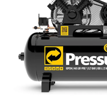 COMPRESSOR DE AR 100L 10PES 140PSI VORTEX 300 2HP 127/220V - 8975701241 PRESSURE