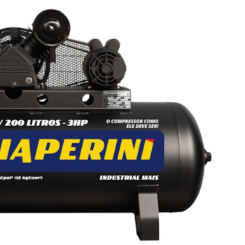 COMPRESSOR DE AR 15 PES 200L 3HP 175PSI 15+APV + APV IP21 MONOFASICO 110V / 220V - CHIAPERINI