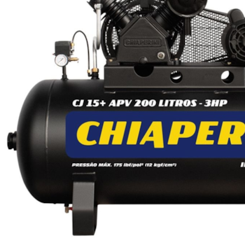 COMPRESSOR DE AR 15 PES 200L 3HP 175PSI 15+APV + APV IP21 MONOFASICO 110V / 220V - CHIAPERINI