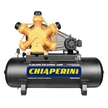 COMPRESSOR DE AR 60 PES 425L 15HP 175PSI CJ 60 APW TRIFASICO 220V / 380V IP21 - CHIAPERINI
