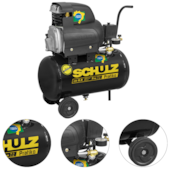 COMPRESSOR DE AR 8,6 PES 25L 2HP 120PSI PRATIKO CSI8.6/25 - 915.0422-0 SCHULZ