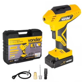 COMPRESSOR DE AR A BATERIA TIPO PISTOLA 20V CPV 20 - 6001000020 VONDER COMPRESSOR DE AR A BATERIA TIPO PISTOLA 20V CPV 20 - 6001000020 VONDER