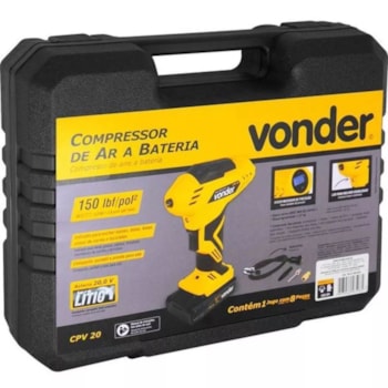 COMPRESSOR DE AR A BATERIA TIPO PISTOLA 20V CPV 20 - 6001000020 VONDER COMPRESSOR DE AR A BATERIA TIPO PISTOLA 20V CPV 20 - 6001000020 VONDER
