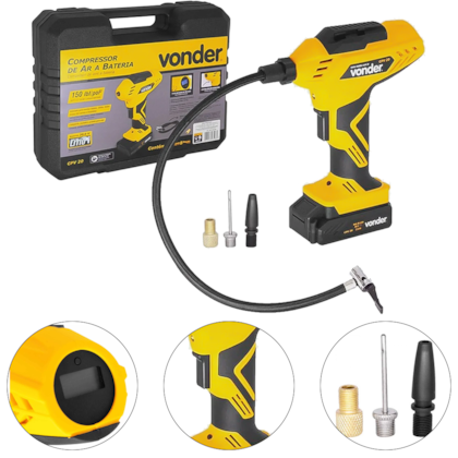 COMPRESSOR DE AR A BATERIA TIPO PISTOLA 20V CPV 20 - 6001000020 VONDER COMPRESSOR DE AR A BATERIA TIPO PISTOLA 20V CPV 20 - 6001000020 VONDER