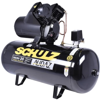 COMPRESSOR DE AR AUDAZ 5HP 20 PÉS 200L 175lbf TRIFÁSICO - MCSV20/200-380V SCHULZ COMPRESSOR DE AR AUDAZ 5HP 20 PÉS 200L 175lbf TRIFÁSICO - MCSV20/200-380V SCHULZ