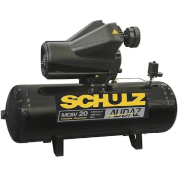 COMPRESSOR DE AR AUDAZ 5HP 20 PÉS 200L 175lbf TRIFÁSICO - MCSV20/200-380V SCHULZ COMPRESSOR DE AR AUDAZ 5HP 20 PÉS 200L 175lbf TRIFÁSICO - MCSV20/200-380V SCHULZ