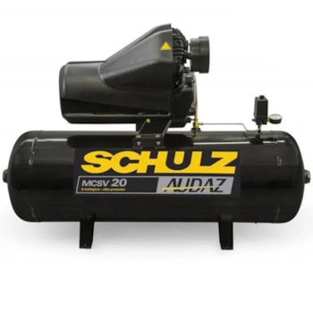 COMPRESSOR DE AR AUDAZ 5HP 20 PÉS 200L 175lbf TRIFÁSICO - MCSV20/200-380V SCHULZ COMPRESSOR DE AR AUDAZ 5HP 20 PÉS 200L 175lbf TRIFÁSICO - MCSV20/200-380V SCHULZ