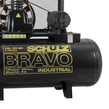 COMPRESSOR DE AR BRAVO 20 PÉS 200L 5HP 380V CSL20BR/20 - 922.7759-0 SCHULZ