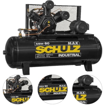 COMPRESSOR DE AR FORT 425L MOTOR 15CV 380/660V  MSW 60 - SCHULZ COMPRESSOR DE AR FORT 425L MOTOR 15CV 380/660V  MSW 60 - SCHULZ