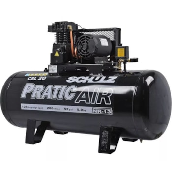 COMPRESSOR PRATIC 20/200 LITROS TRIFÁSICO - CSL20/200L SCHULZ COMPRESSOR PRATIC 20/200 LITROS TRIFÁSICO - CSL20/200L SCHULZ