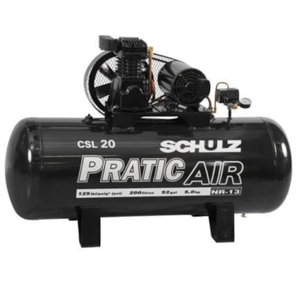 COMPRESSOR PRATIC 20/200 LITROS TRIFÁSICO - CSL20/200L SCHULZ COMPRESSOR PRATIC 20/200 LITROS TRIFÁSICO - CSL20/200L SCHULZ