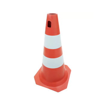 CONE 50CM PLT LARANJA / BRANCO - 700.01283 PLASTCOR