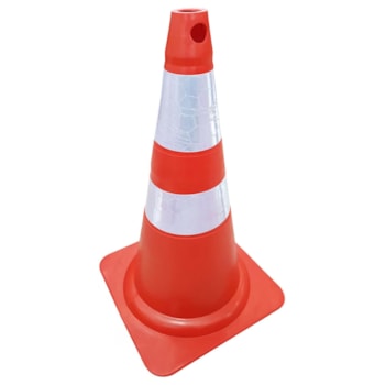 CONE FIT 75CM LARANJA E BRANCO - 700.00503 PLASTCOR