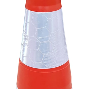 CONE FIT 75CM LARANJA E BRANCO - 700.00503 PLASTCOR