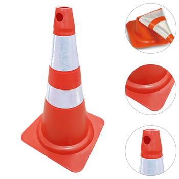 CONE FLEXÍVEL REFLETIVO LARANJA 75CM - 700.00652 PLÁSTCOR