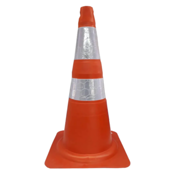 CONE FLEXÍVEL REFLETIVO LARANJA 75CM - 700.00652 PLÁSTCOR