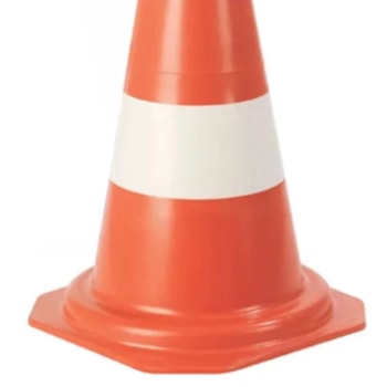 CONE LARANJA E BRANCO  75CM  - 700.01291 PLÁSTCOR