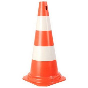 CONE LARANJA E BRANCO  75CM  - 700.01291 PLÁSTCOR