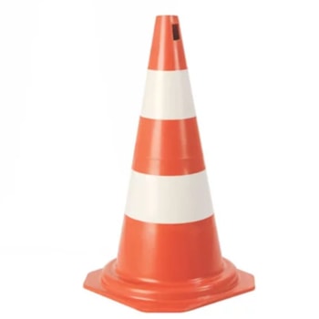 CONE LARANJA E BRANCO  75CM  - 700.01291 PLÁSTCOR CONE LARANJA E BRANCO  75CM  - 700.01291 PLÁSTCOR