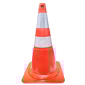 CONE LARANJA E BRANCO REFLETIVO 75CM - 700.01292 PLÁSTCOR CONE LARANJA E BRANCO REFLETIVO 75CM - 700.01292 PLÁSTCOR