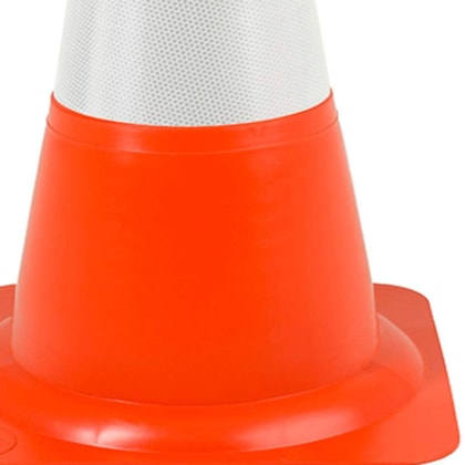 CONE LARANJA SEMI FLEXIVEL 75CM - REFLETIVO - PLASTCOR