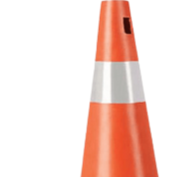 CONE REFLETIVO 75CM LARANJA / BRANCO - 003407 LEDAN