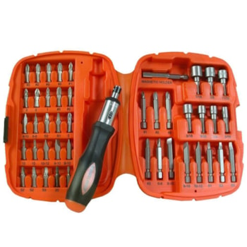 CONJUNTO 45 PEÇAS CHAVE PARAFUSADEIRA 71-945-LA BLACK+DECKER