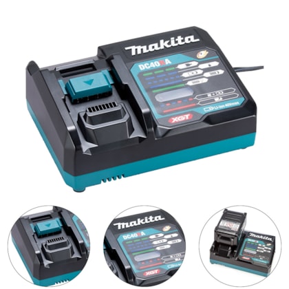 CONJUNTO CARREGADOR RAPIDO DC40RA - 191F39-1 MAKITA CONJUNTO CARREGADOR RAPIDO DC40RA - 191F39-1 MAKITA