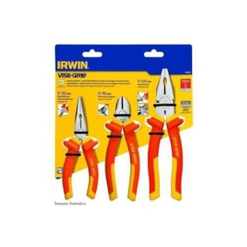 Conjunto De Alicates Isolados Com 3 Peças Irwin - 1864080 Conjunto De Alicates Isolados Com 3 Peças Irwin - 1864080