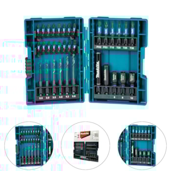 CONJUNTO DE BITS E BROCAS 33 PECAS - B-66896 MAKITA CONJUNTO DE BITS E BROCAS 33 PECAS - B-66896 MAKITA