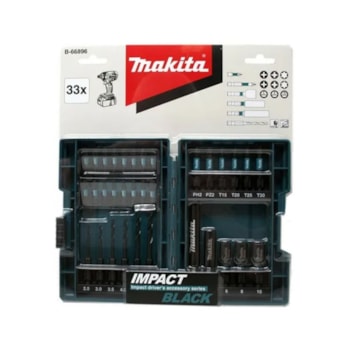 CONJUNTO DE BITS E BROCAS 33 PECAS - B-66896 MAKITA CONJUNTO DE BITS E BROCAS 33 PECAS - B-66896 MAKITA