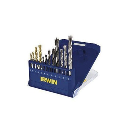 Conjunto De Brocas Ar Madeira 3pts Irwin 12 Pçs - 891524