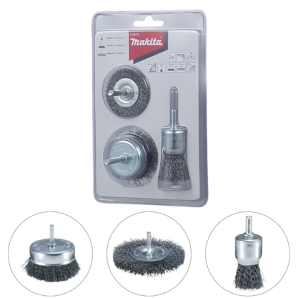 CONJUNTO DE ESCOVAS DE AÇO P/ FURADEIRAS - D-66070 MAKITA CONJUNTO DE ESCOVAS DE AÇO P/ FURADEIRAS - D-66070 MAKITA
