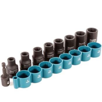 CONJUNTO DE SOQUETES DE IMPACTO 3/8 POLEGADAS - B-54651 MAKITA