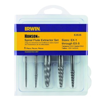 CONJUNTO EXTRATOR DE PARAFUSOS EM ESPIRAL 5 PCS - 53535 IRWIN