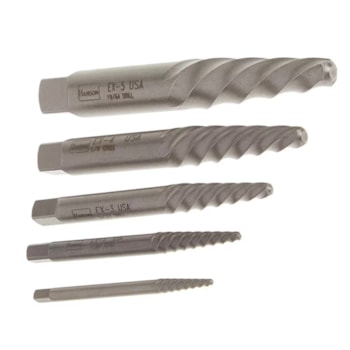 CONJUNTO EXTRATOR DE PARAFUSOS EM ESPIRAL 5 PCS - 53535 IRWIN CONJUNTO EXTRATOR DE PARAFUSOS EM ESPIRAL 5 PCS - 53535 IRWIN