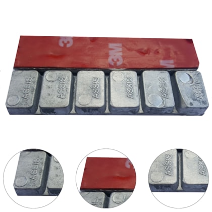 CONTRAPESO ADESIVO 60G 5/5 AÇO/FE FITA 3M 50PCS - 106800 ASSIS & ASSIS CONTRAPESO ADESIVO 60G 5/5 AÇO/FE FITA 3M 50PCS - 106800 ASSIS & ASSIS