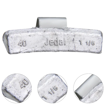 CONTRAPESO DE CHUMBO MODELO 303 GARRA ALTA 40G 100PÇS - 303040200 JEDAL CONTRAPESO DE CHUMBO MODELO 303 GARRA ALTA 40G 100PÇS - 303040200 JEDAL