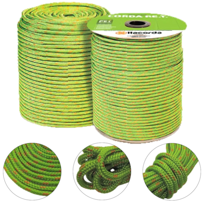 CORDA TRANÇADA ECO-FRIENDLY P.E.T VERDE 8,0MM - 01010018.019 ITACORDA